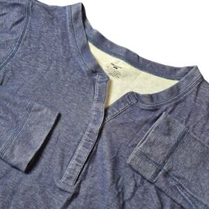 Patagonia Women's L Organic Cotton Long Sleeve Henley Blue Casual Top